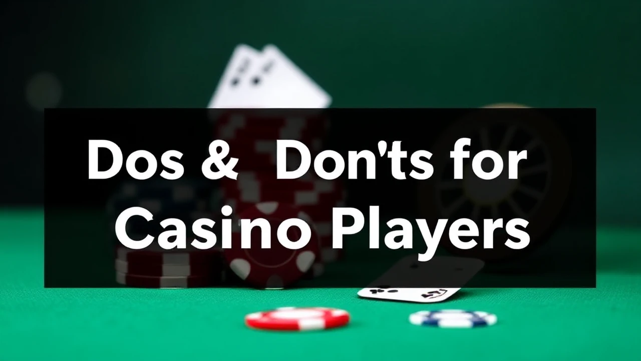 Dos and Don'ts for Casino Players: Navigating Proper Etiquette at Casinos