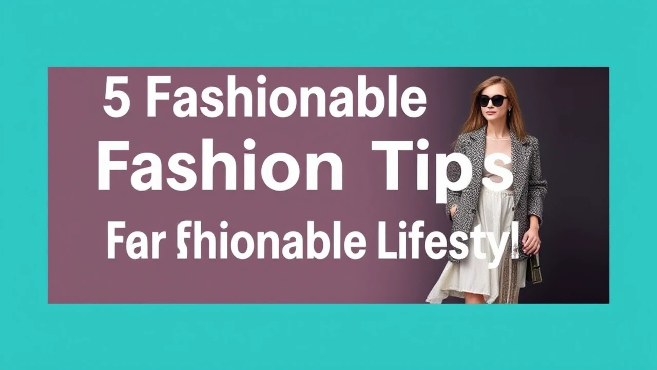 5 Fashionable Fashion Tips for a Fashionable Lifestyle