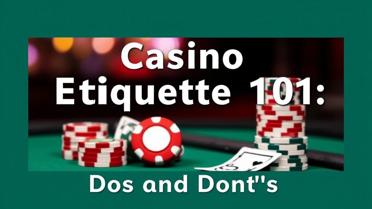 Casino Etiquette 101: Dos and Don'ts