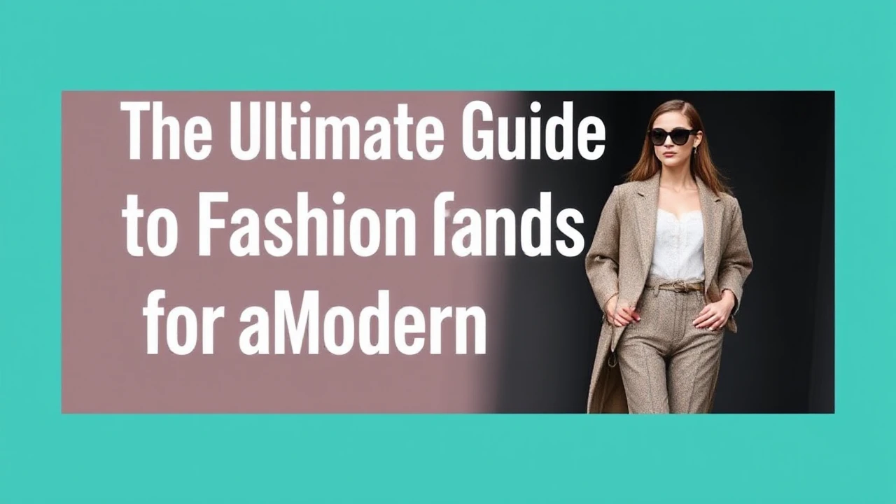 The Ultimate Guide to Fashion Trends for the Modern Woman