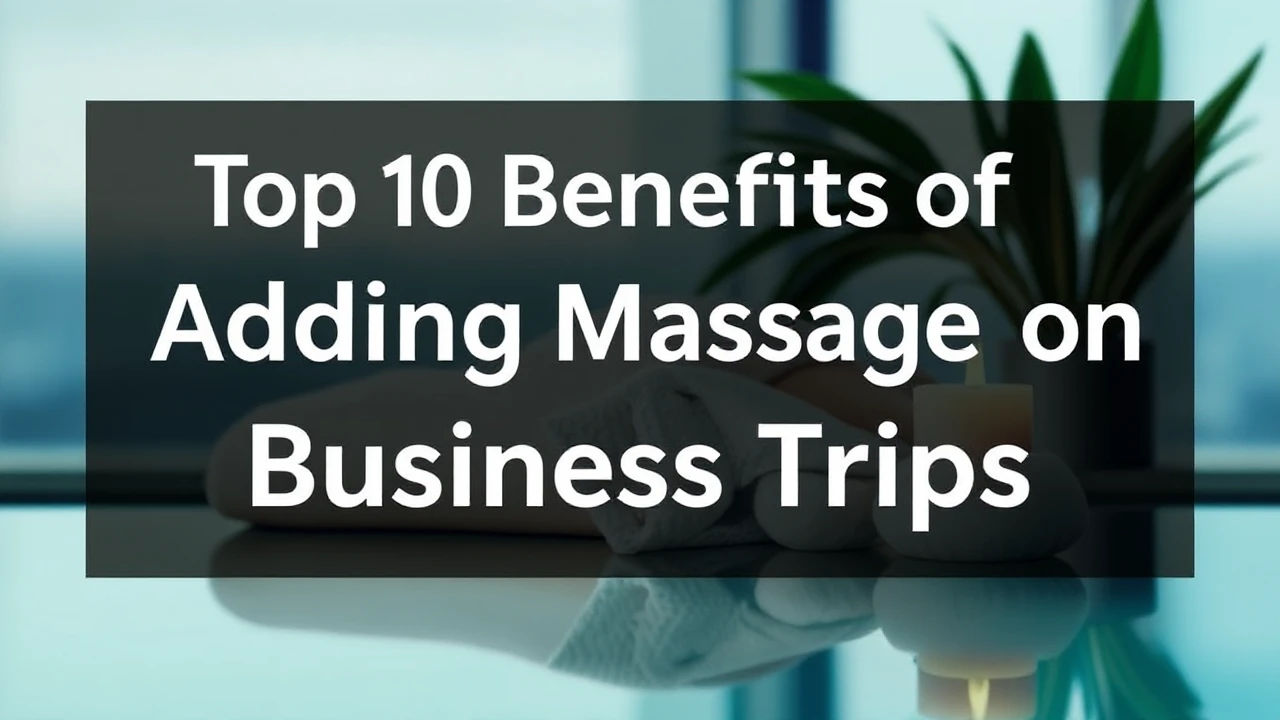 Top 10 Benefits of Adding Massages on Business Trips