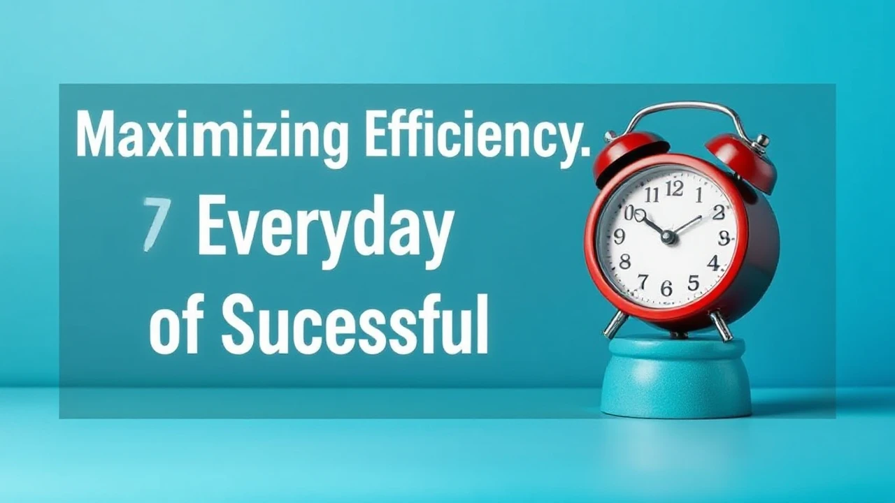 Maximizing Efficiency: 7 Everyday Habits of Successful People