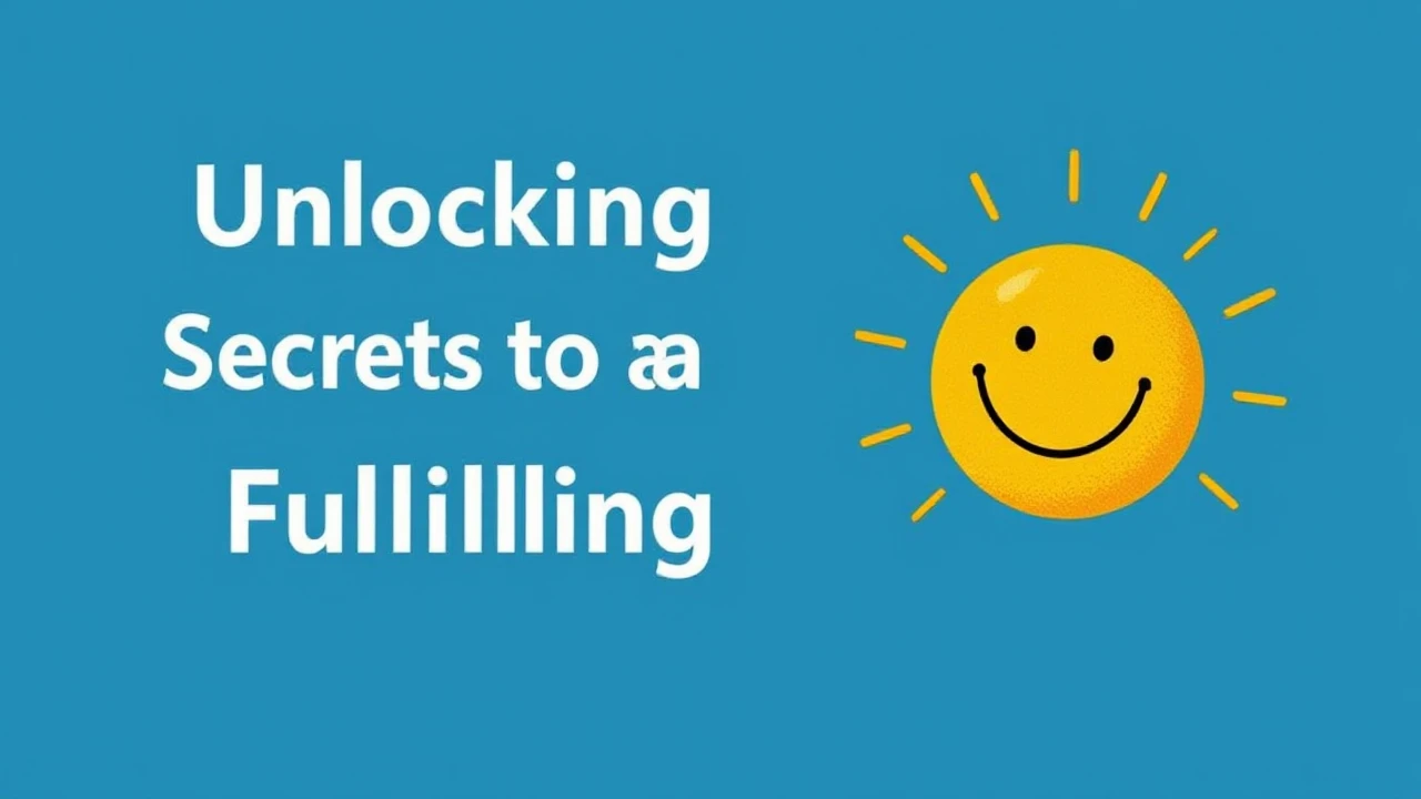 Unlocking the Secrets to a Happy and Fulfilling Lifestyle