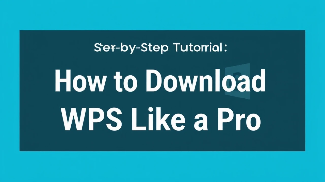 Step-by-Step Tutorial: How to Download WPS Like a Pro