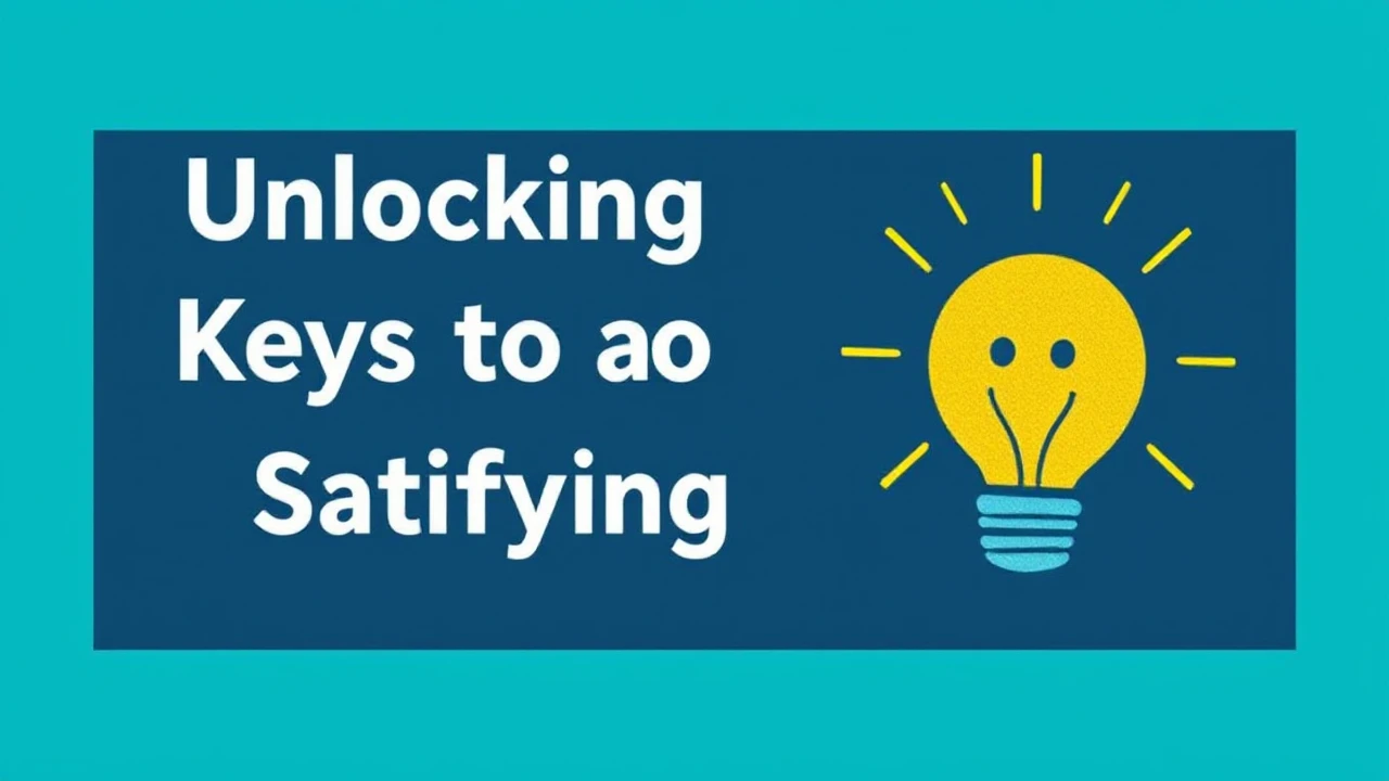 Unlocking the Keys to a Joyful and Satisfying Lifestyle