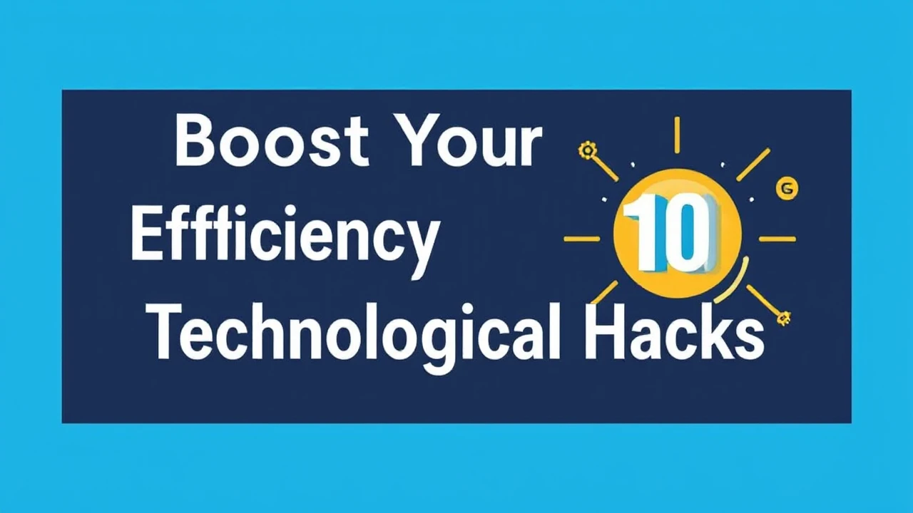 Boost Your Efficiency with These 10 Technological Hacks