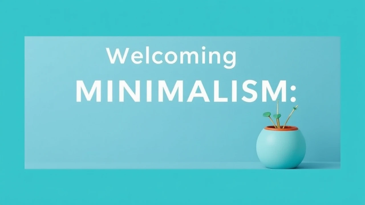 Welcoming Minimalism: A Key to Simplifying Your Lifestyle
