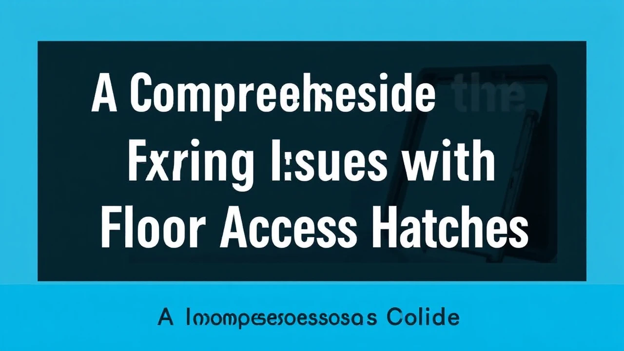 A Comprehensive Guide for Fixing Issues with Floor Access Hatches