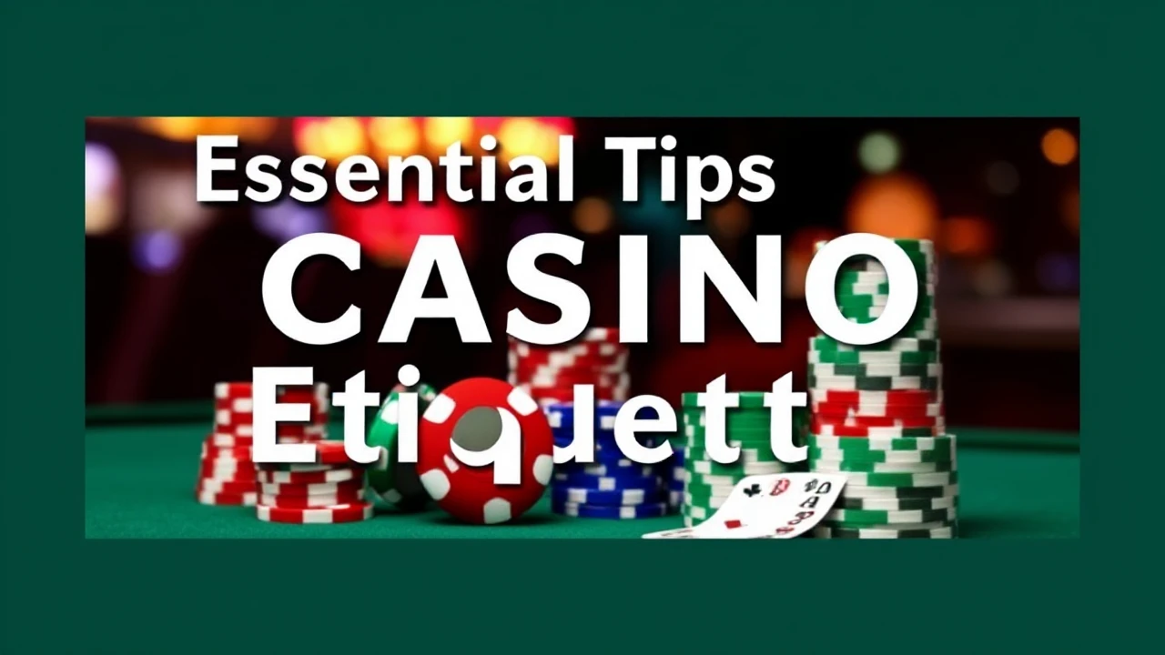 Essential Tips Casino Etiquette: Proper Behavior for Every Player