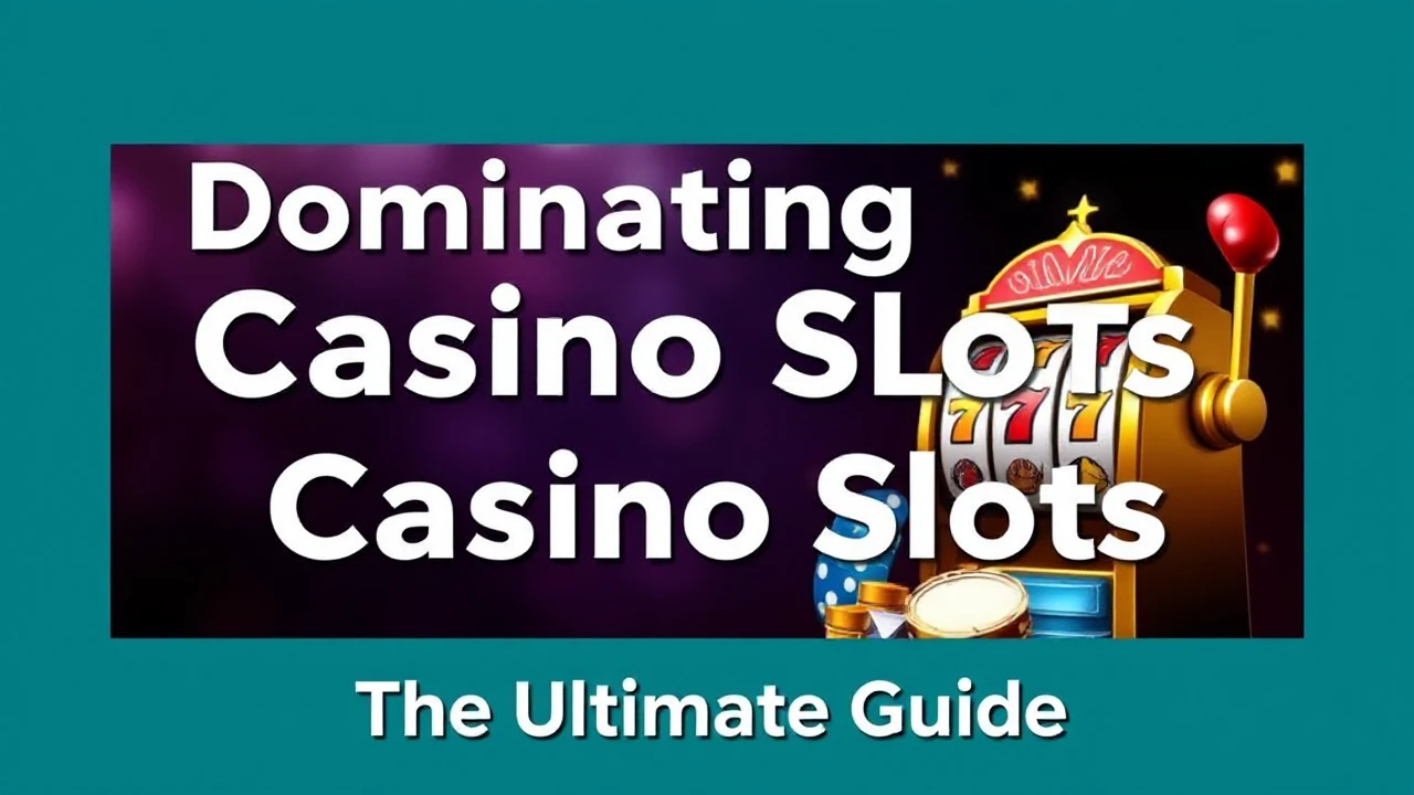 Dominating Casino Slots: The Ultimate Guide