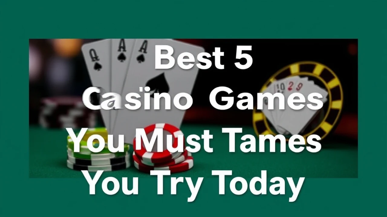 The Best 5 Casino Games You Must Try Today