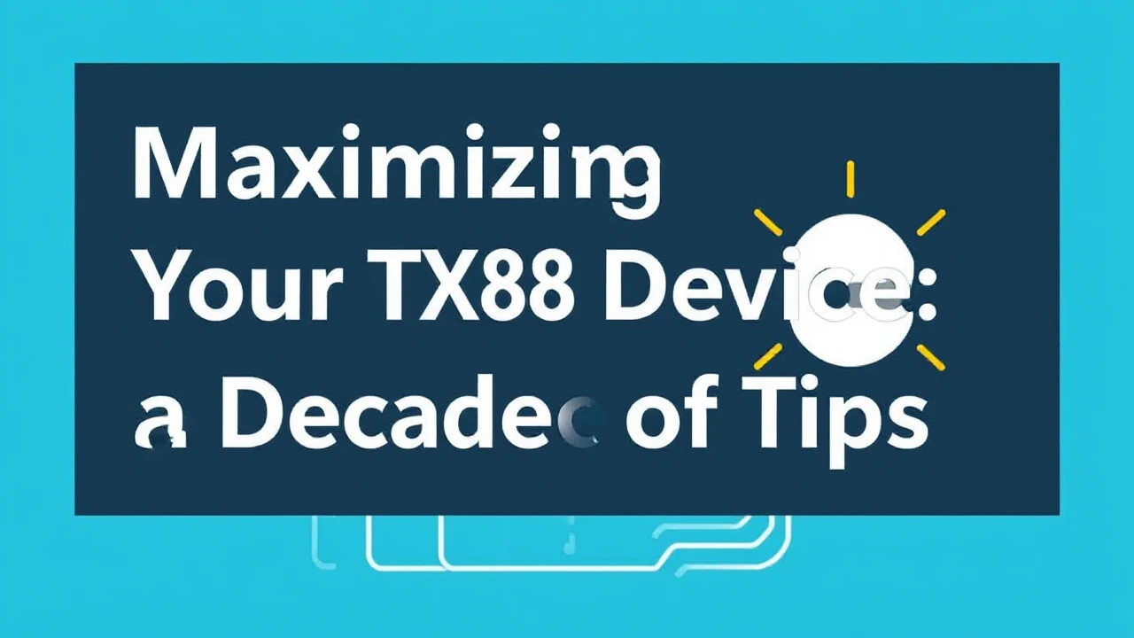 Maximizing Your TX88 Device: A Decade of Tips