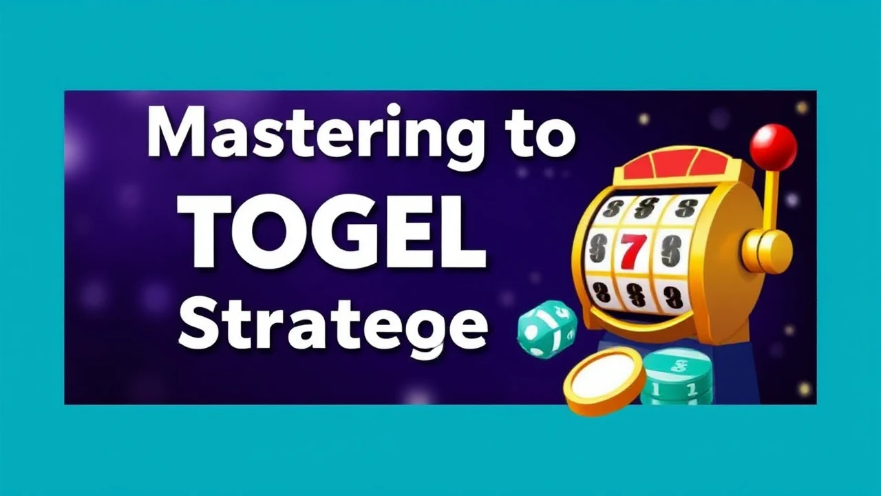 Mastering to Togel Slot Strategies: Boost Your Wins