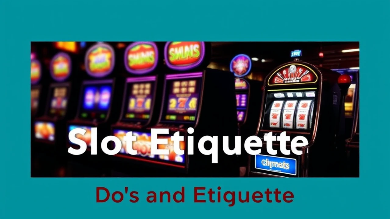 Navigating Slot Etiquette: Do's and Don'ts in the Casino