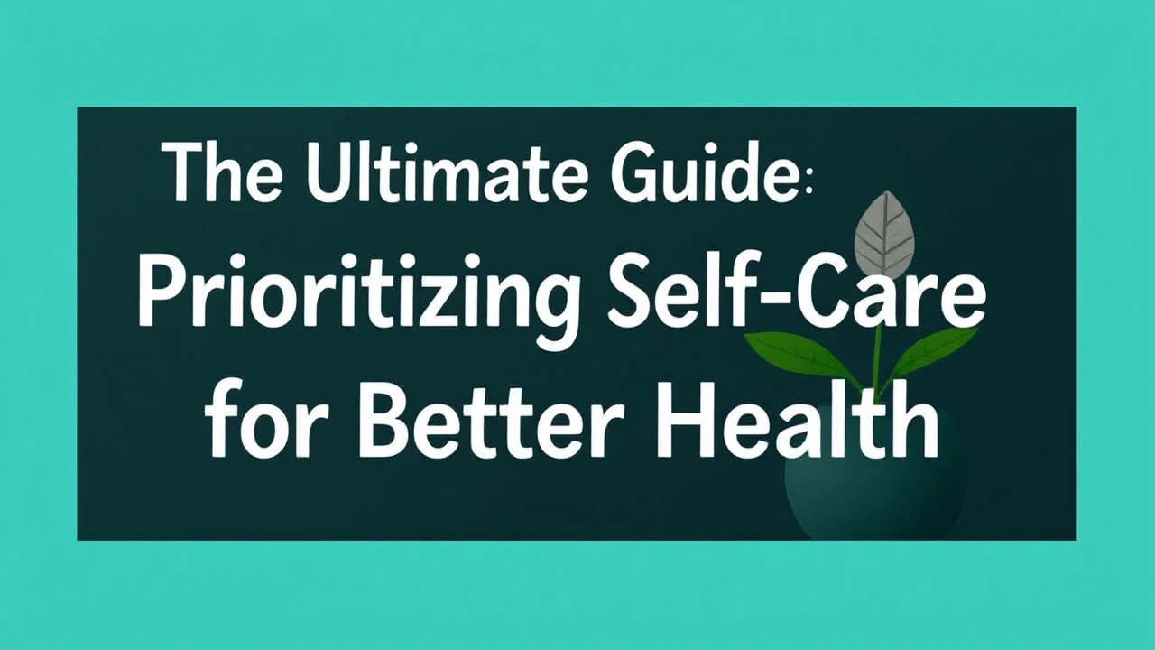 The Ultimate Guide Prioritizing Self-Care for Better Health