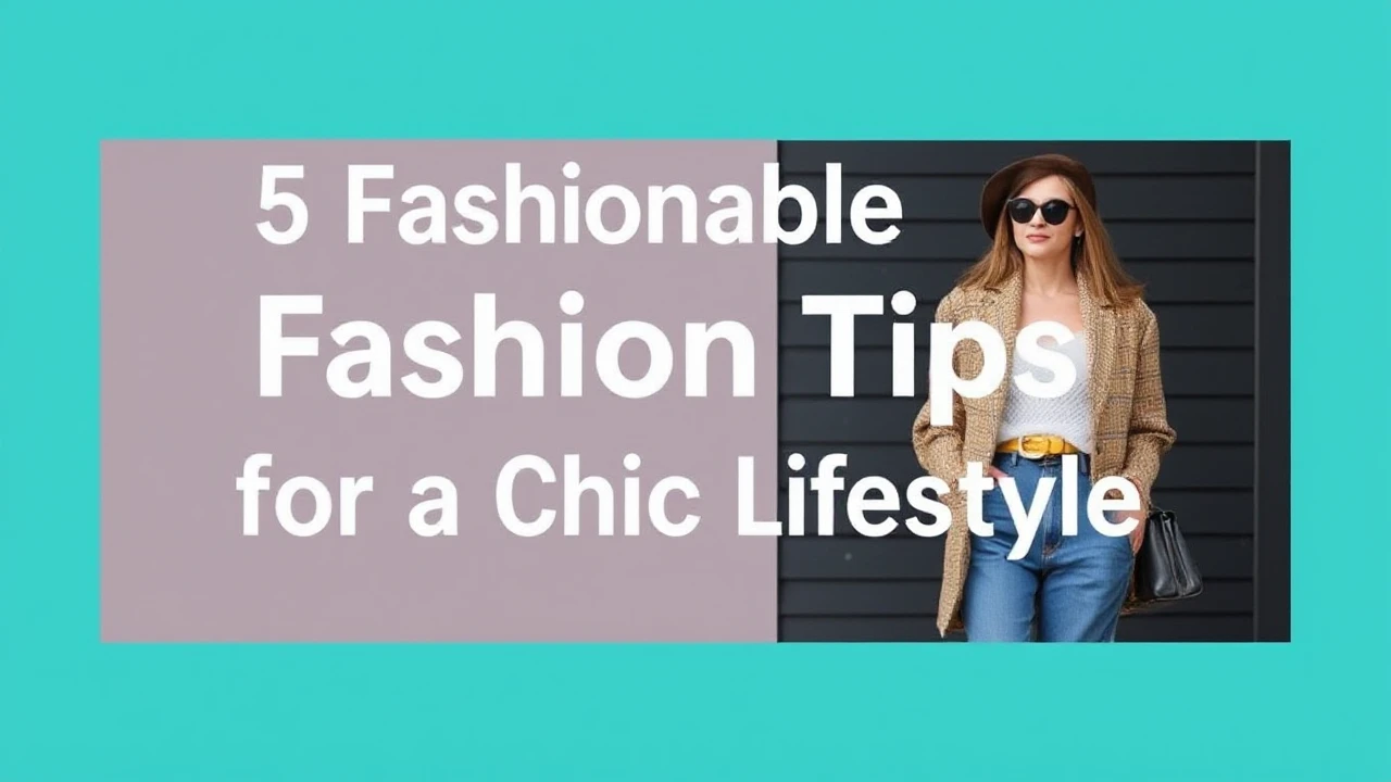 5 Fashionable Fashion Tips for a Chic Lifestyle