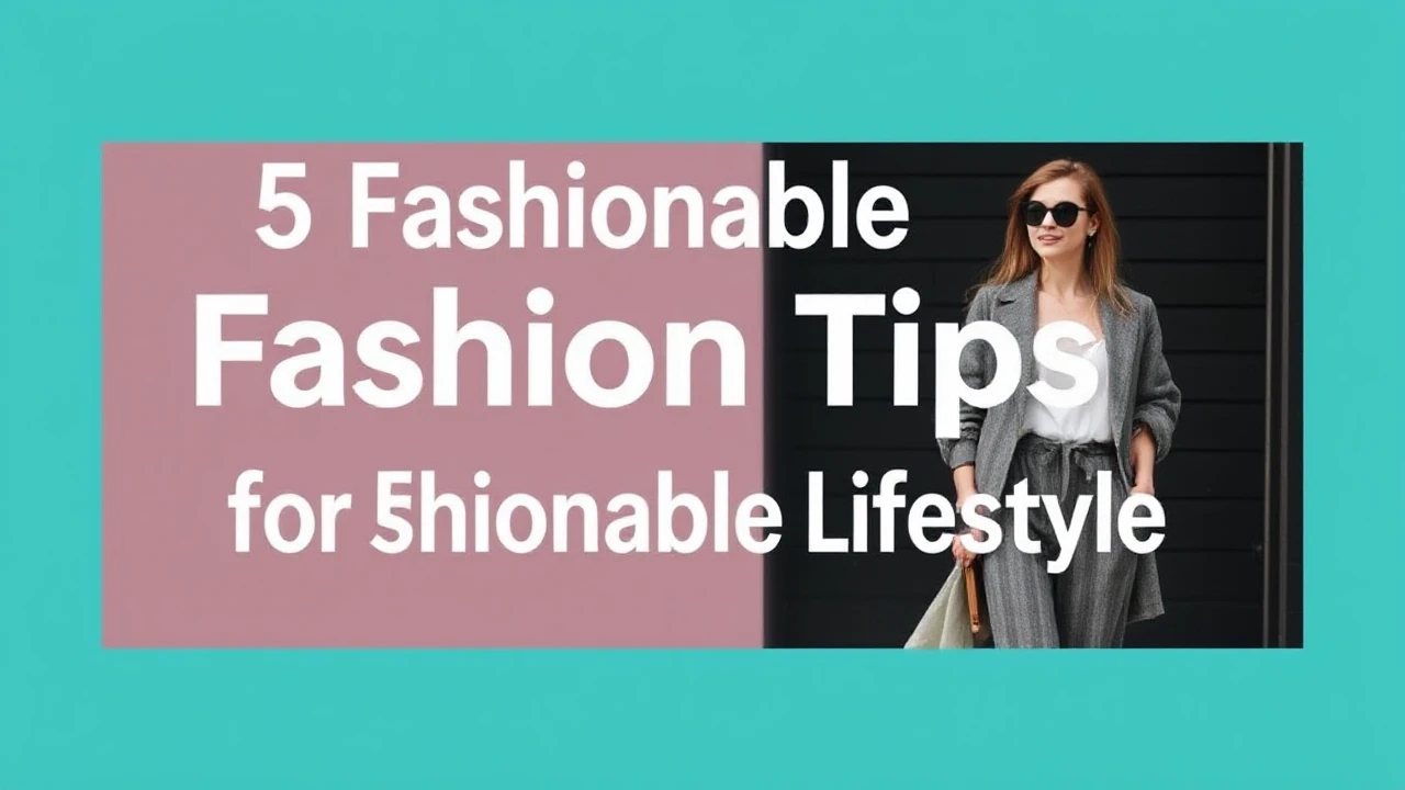 5 Fashionable Fashion Tips for a Fashionable Lifestyle