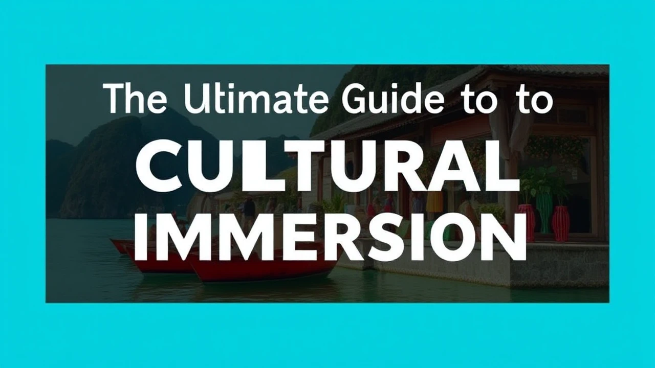 The Ultimate Guide to Cultural Immersion: Embracing Local Traditions While Traveling