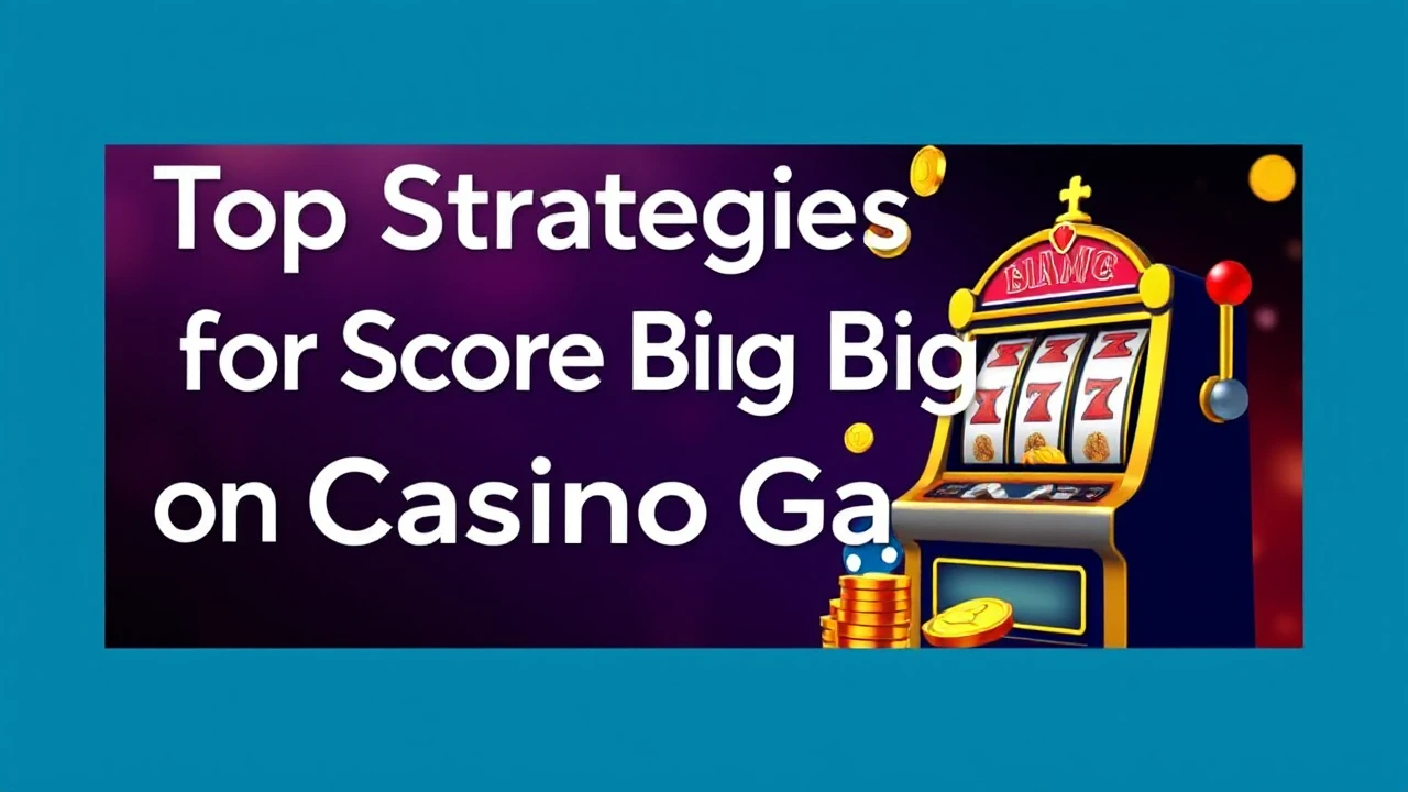 Top Strategies for Scoring Big on Casino Games