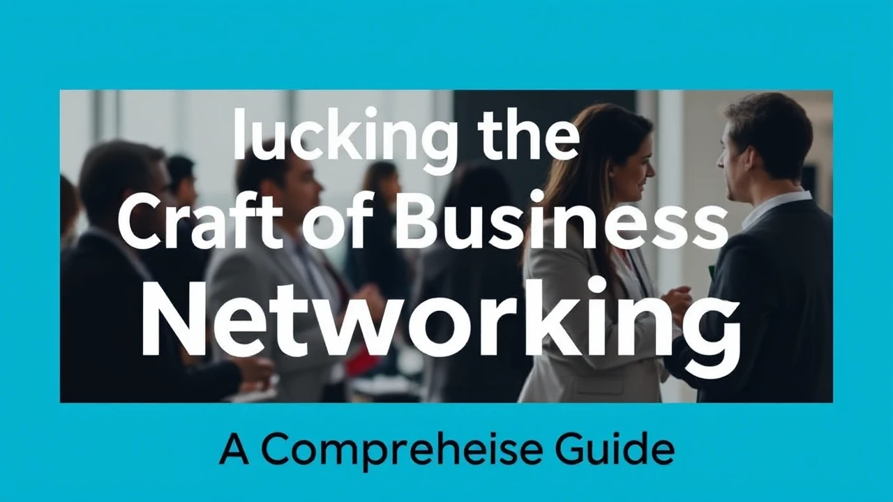 Unlocking the Craft of Business Networking: A Comprehensive Guide