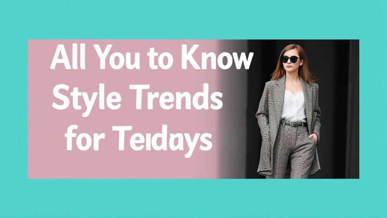 All You Need to Know to Style Trends for Today's Woman