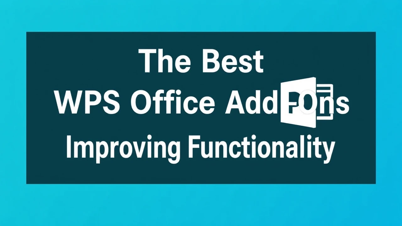 The Best WPS Office Add-Ons Improving Improved Functionality