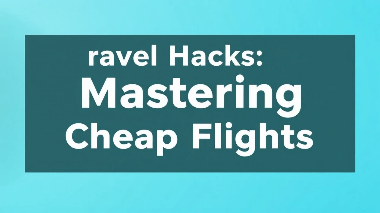 Expert Tips on Travel Hacks: Mastering Cheap Flights