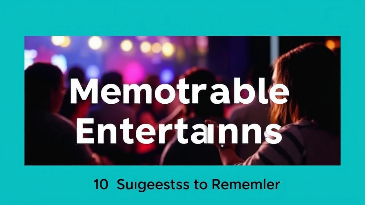 Crafting Memorable Entertainment Experience: 10 Suggestions to Remember