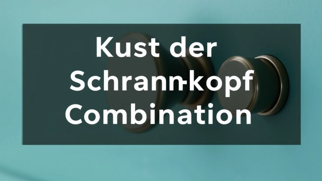 Die Kunst der Schrankknopf-Kombination: Hilfreiche Ratschläge