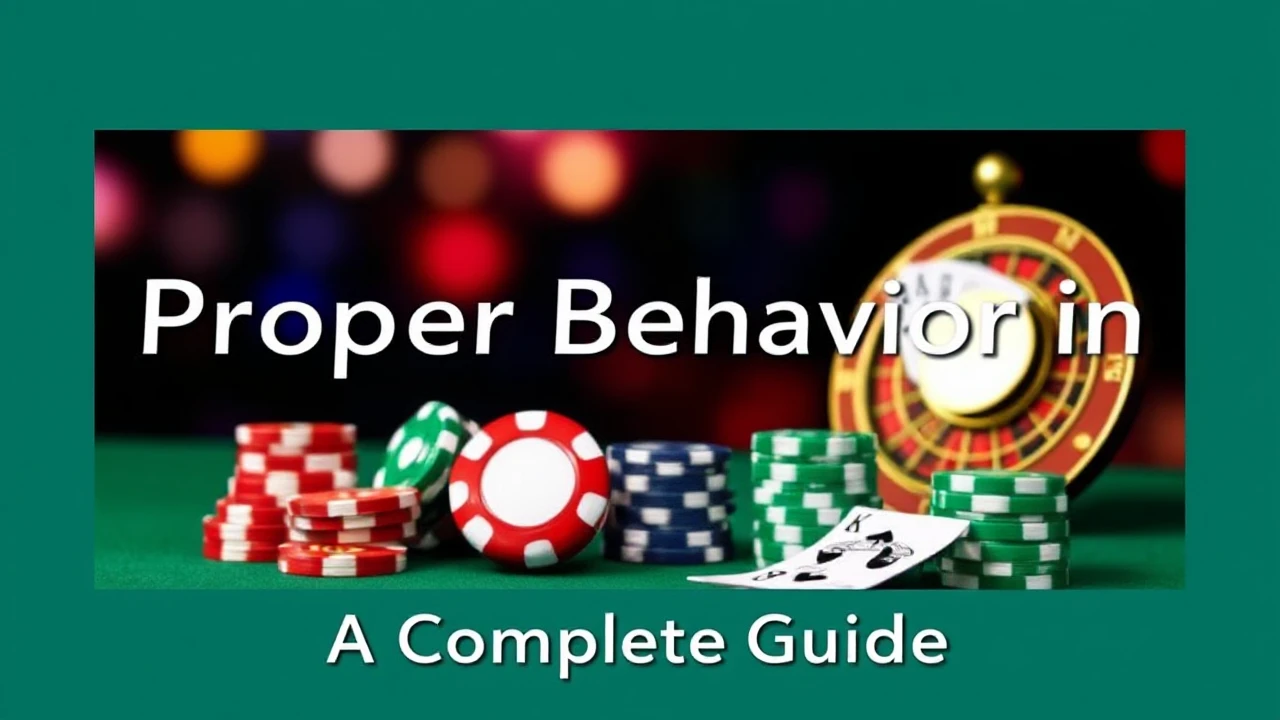 Mastering Proper Behavior in Casinos: A Complete Guide
