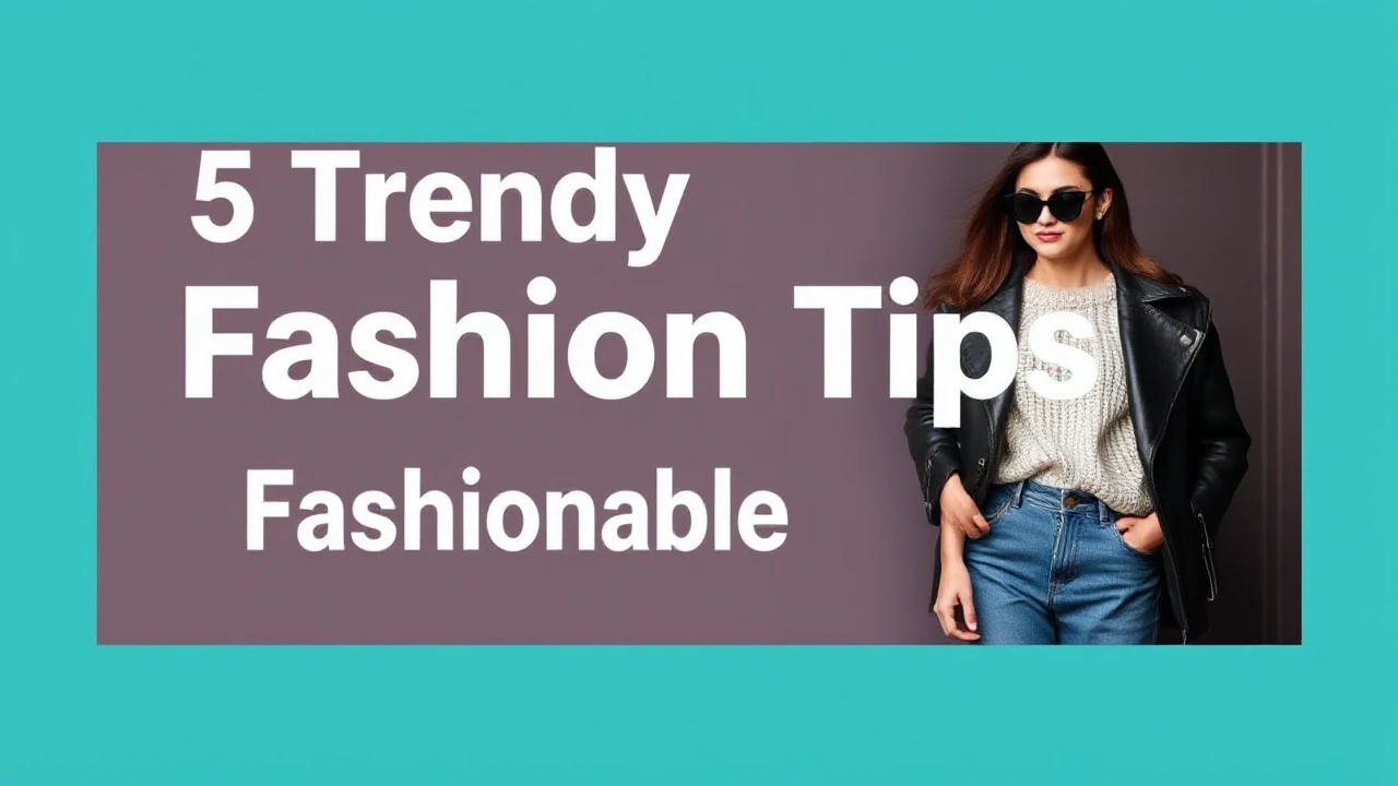 5 Trendy Fashion Tips for a Fashionable Lifestyle