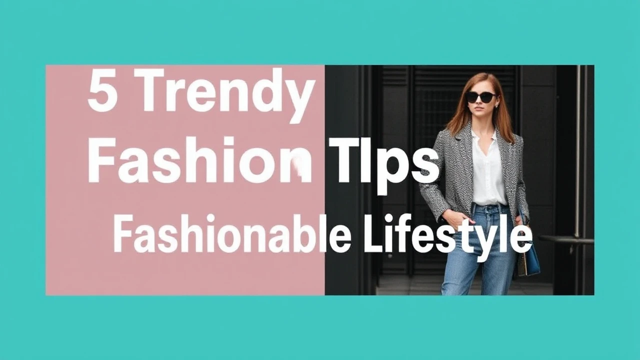 5 Trendy Fashion Tips for a Fashionable Lifestyle