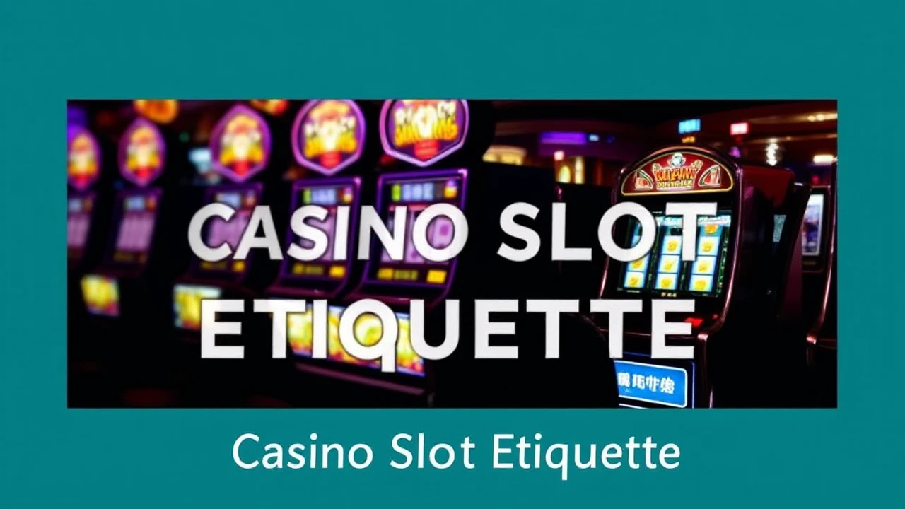 Casino Slot Etiquette: Dos and Don'ts