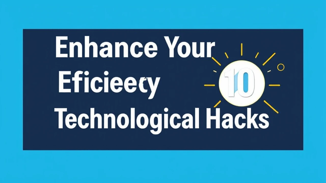 Enhance Your Efficiency with These 10 Technological Hacks