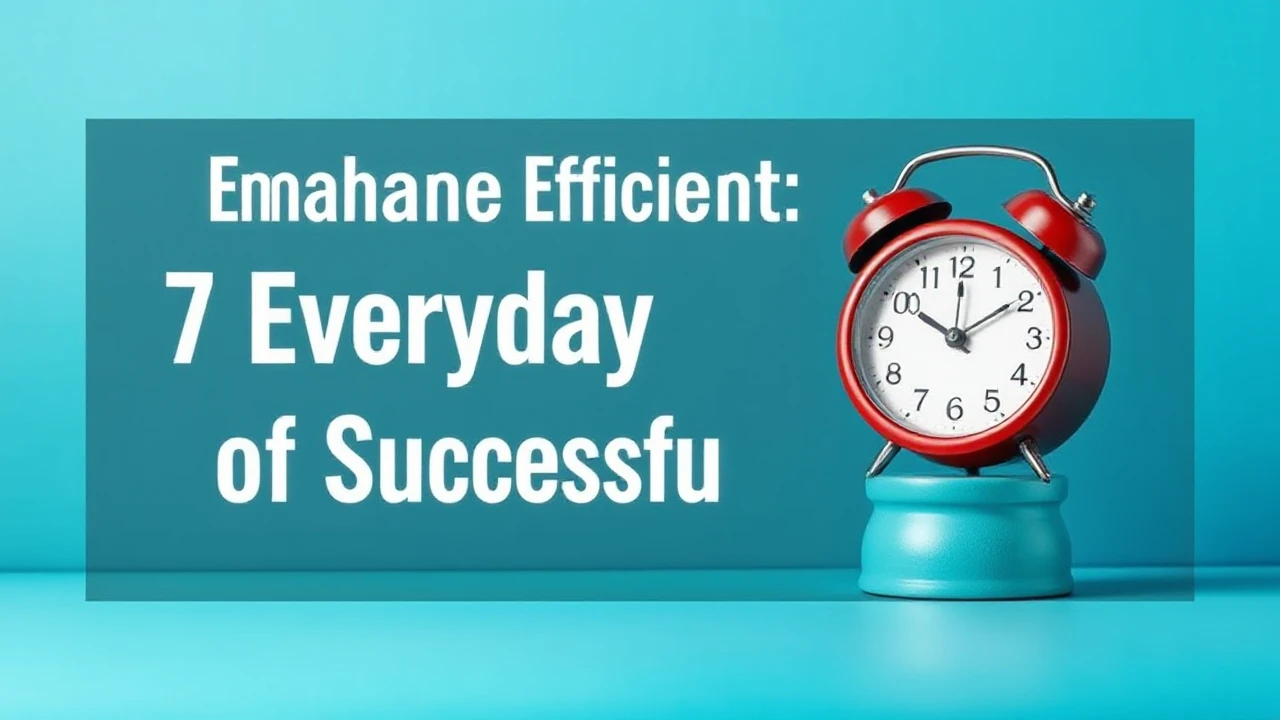 Enhancing Efficiency: 7 Everyday Habits of Successful Folks