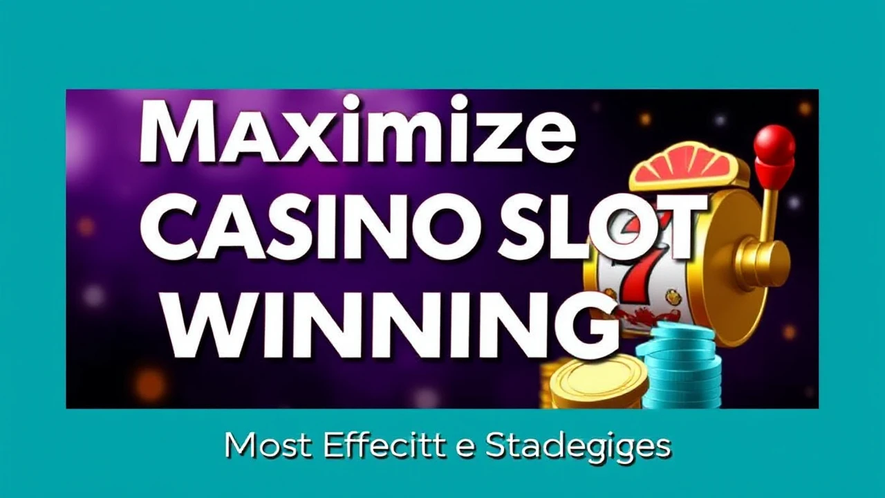 Maximize Your Casino Slot Winnings: Most Effective 5 Strategies