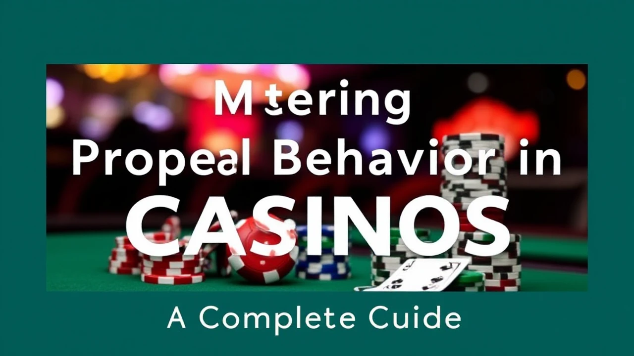 Mastering Proper Behavior in Casinos: A Complete Guide