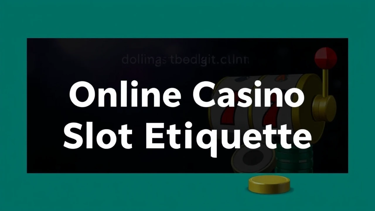 This Complete Handbook to Online Casino Slot Etiquette: What to Do and Avoid