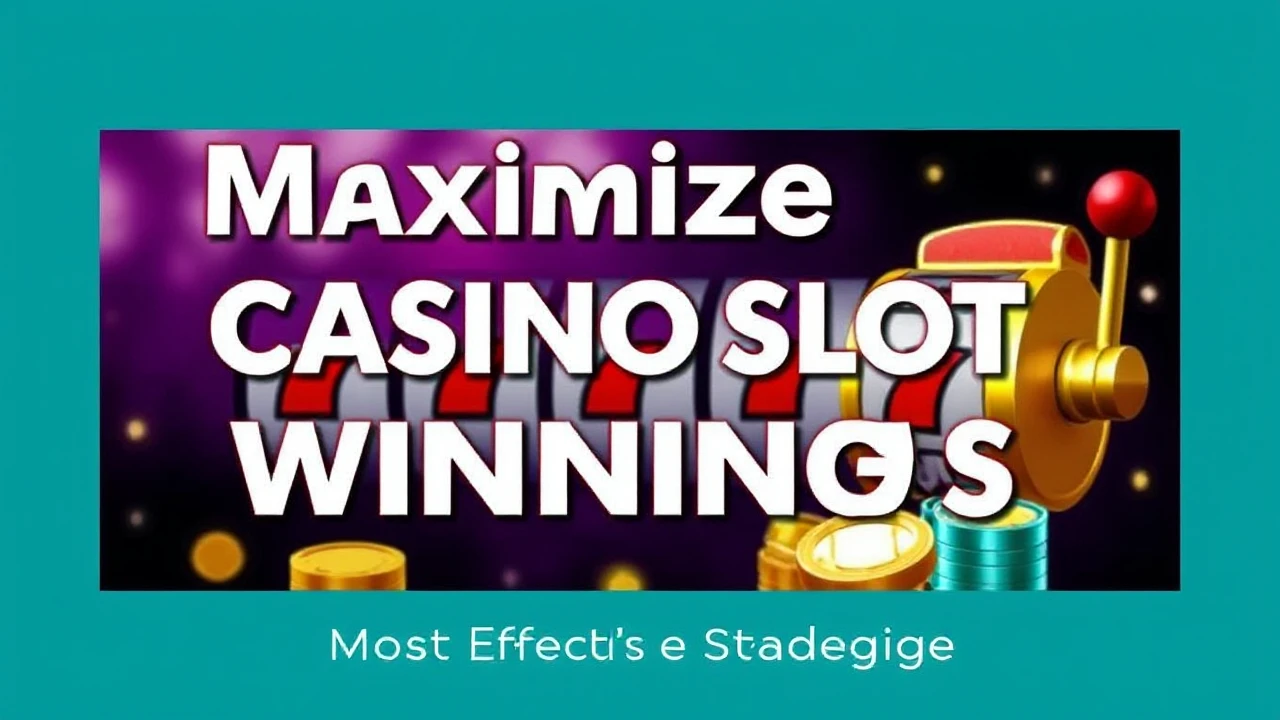 Maximize Your Casino Slot Winnings: Most Effective 5 Strategies