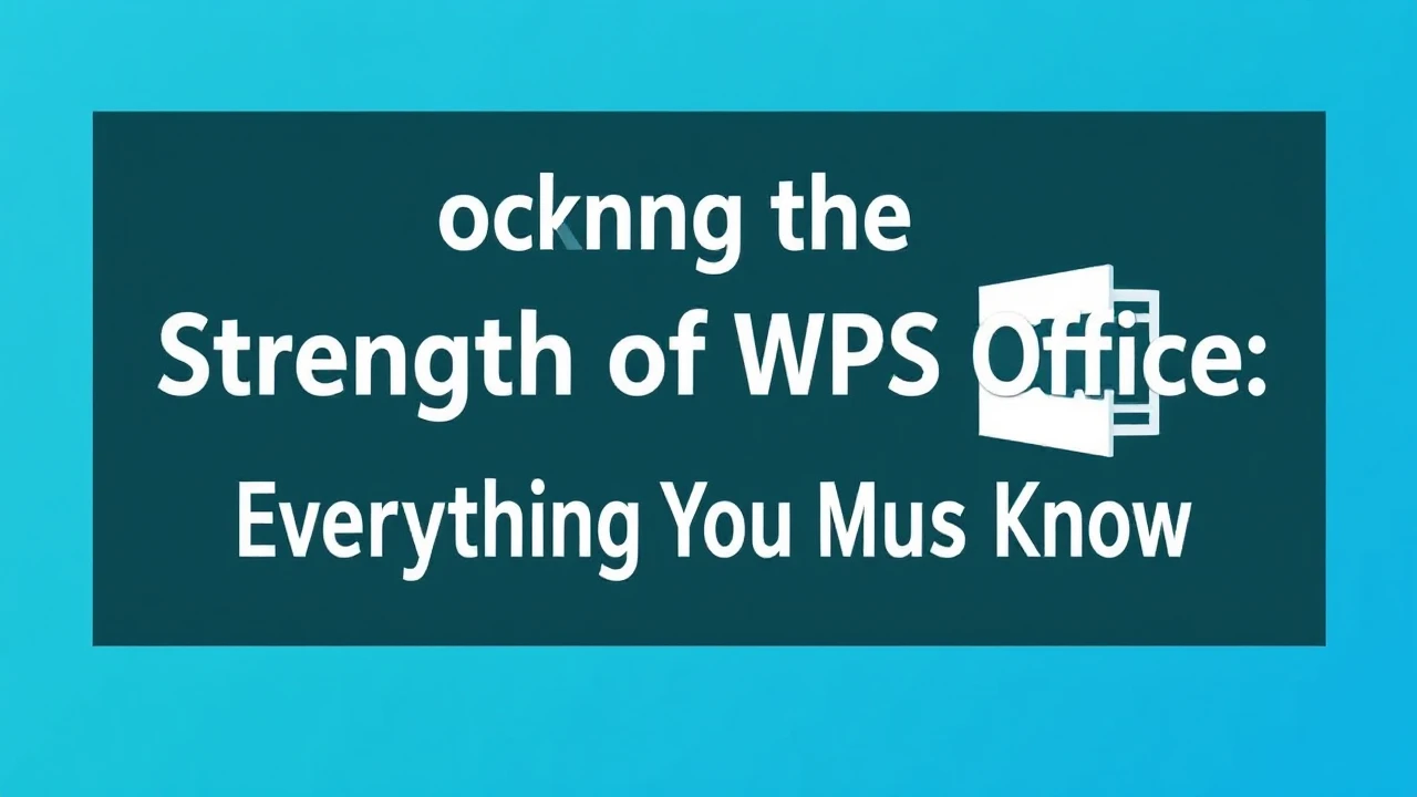Unlocking the Strength of WPS Office: Everything You Must Know
