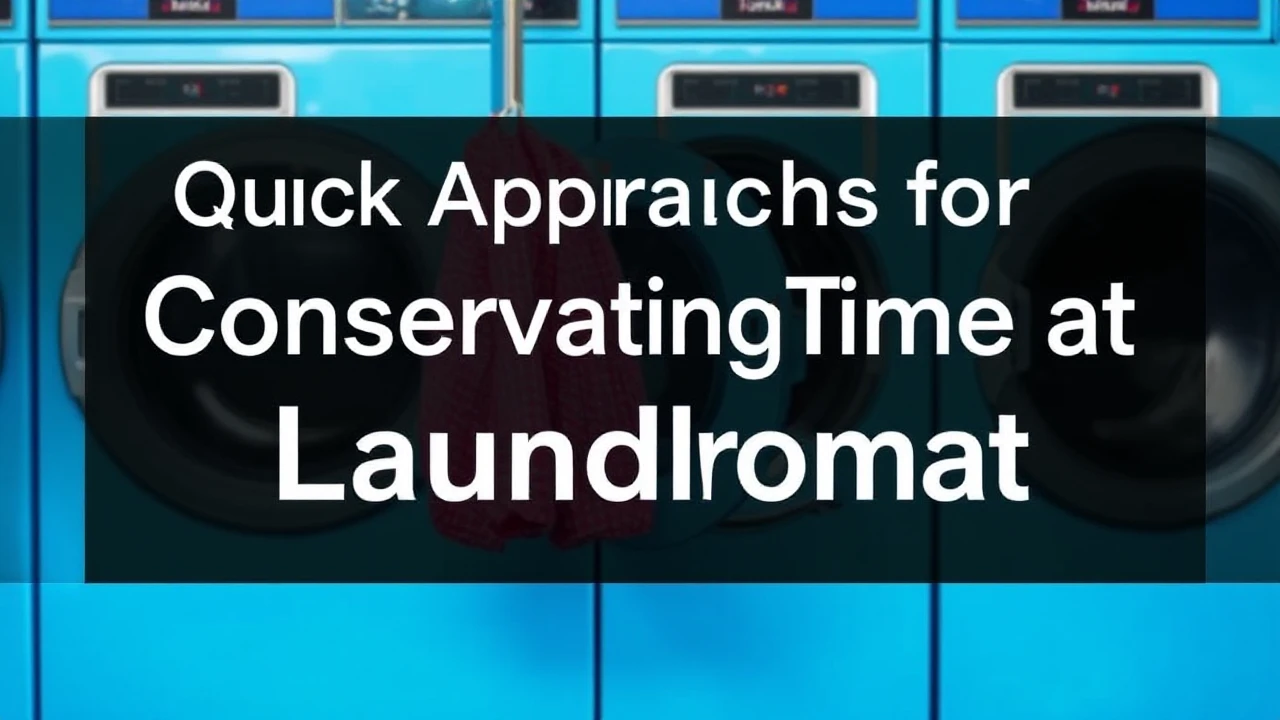Quick Approaches for Conserving Time at the Laundromat