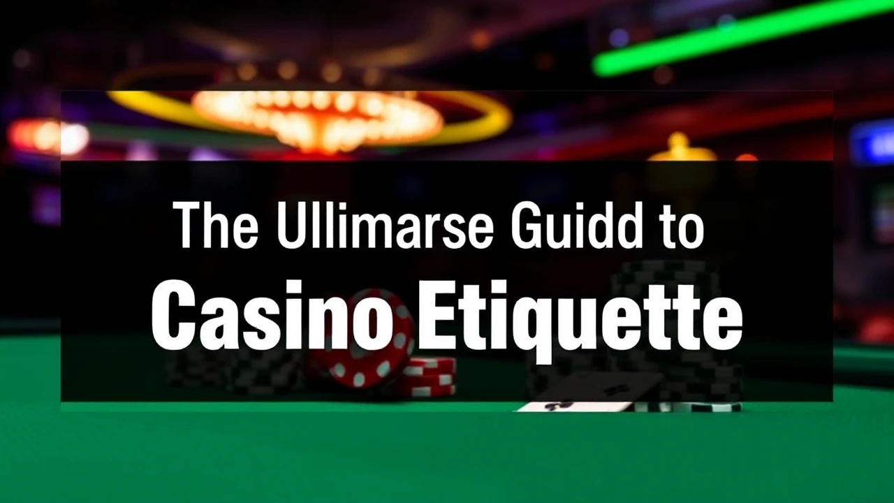 The Ultimate Guide to Casino Etiquette: Do's and Don'ts