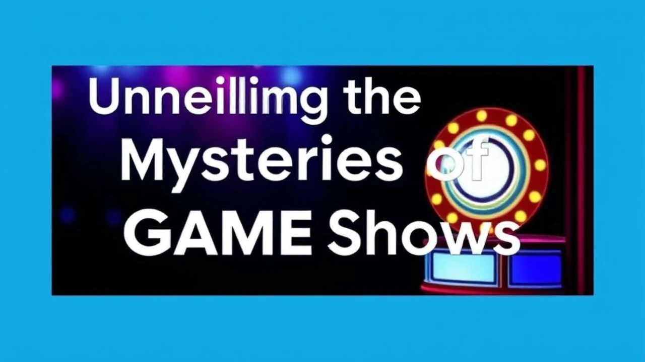 Unveiling the Mysteries of Game Shows: Essential Insights