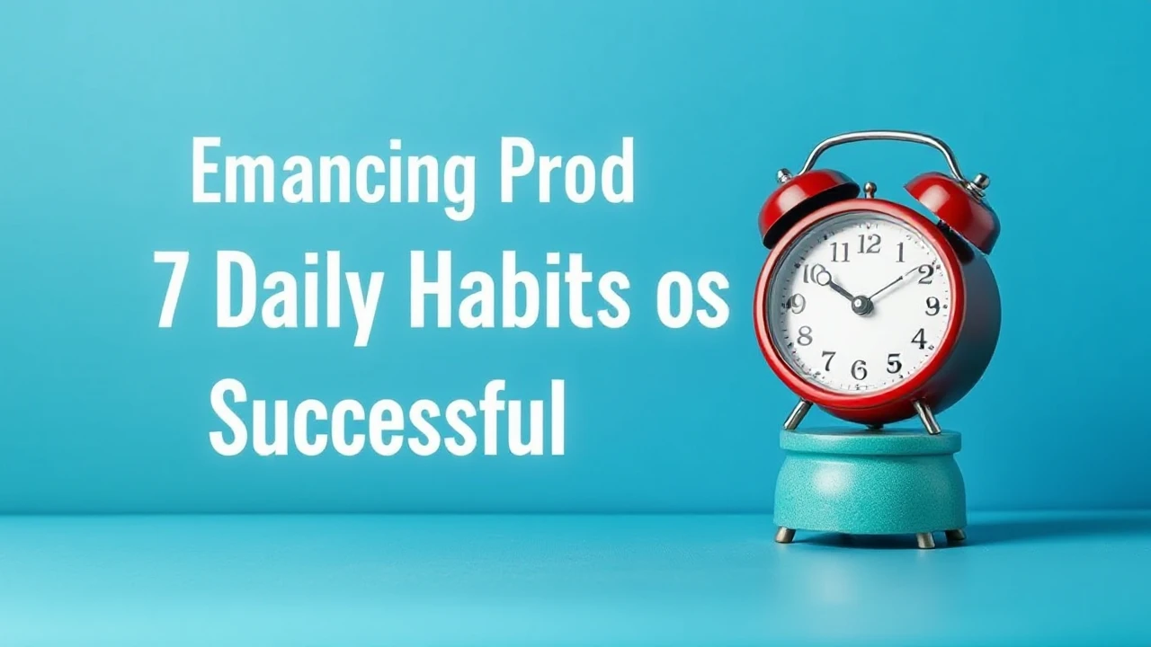 Enhancing Productivity: 7 Daily Habits of Successful Individuals