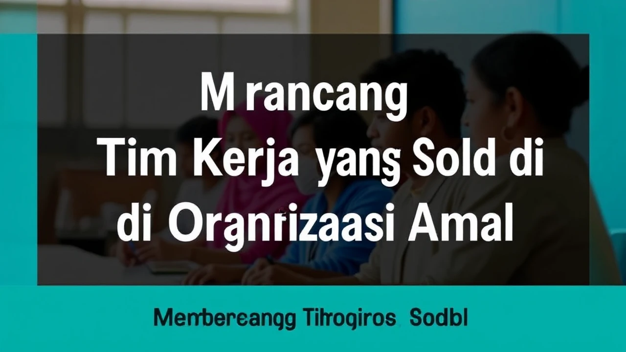 Merancang Tim Kerja yang Solid di Organisasi Amal
