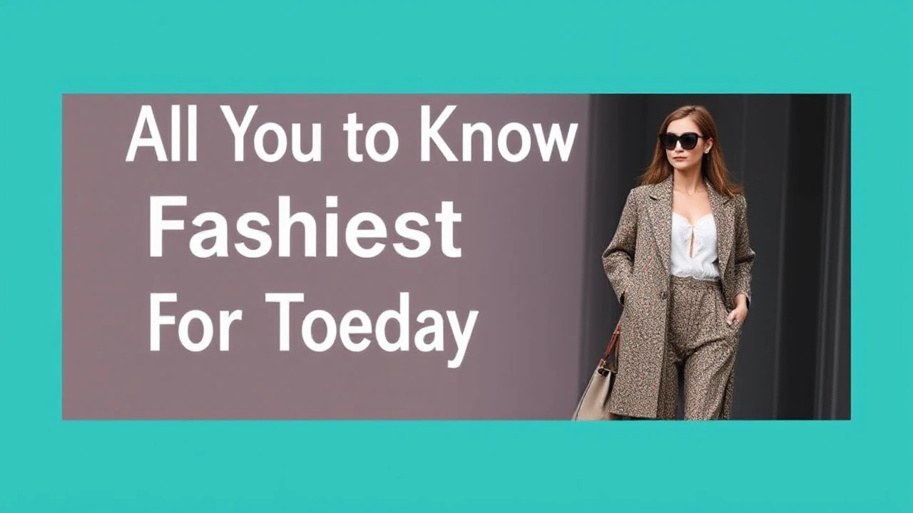All You Need to Know to Latest Fashion for Today's Woman