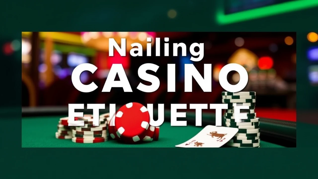Nailing Casino Etiquette: Essential Dos and Don'ts for Players
