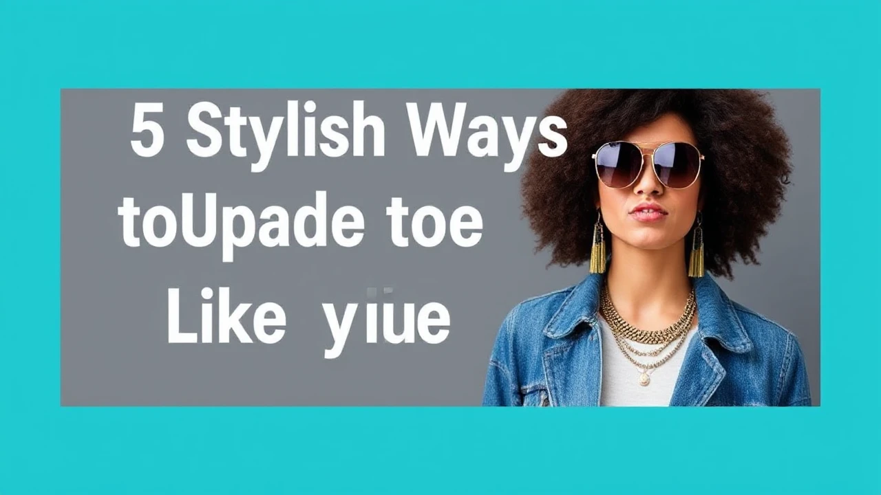 5 Stylish Ways to Upgrade Your Outfit Like an Expert