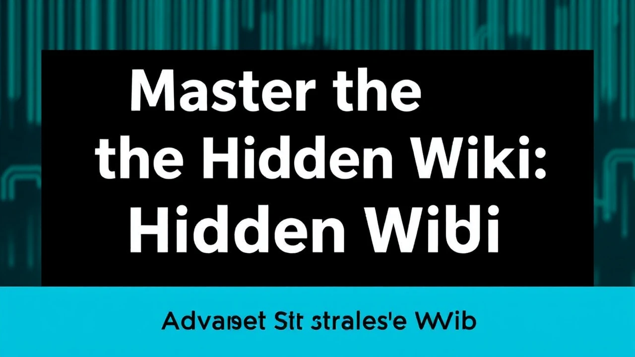Master the the Hidden Wiki: Advanced Strategies and Methods