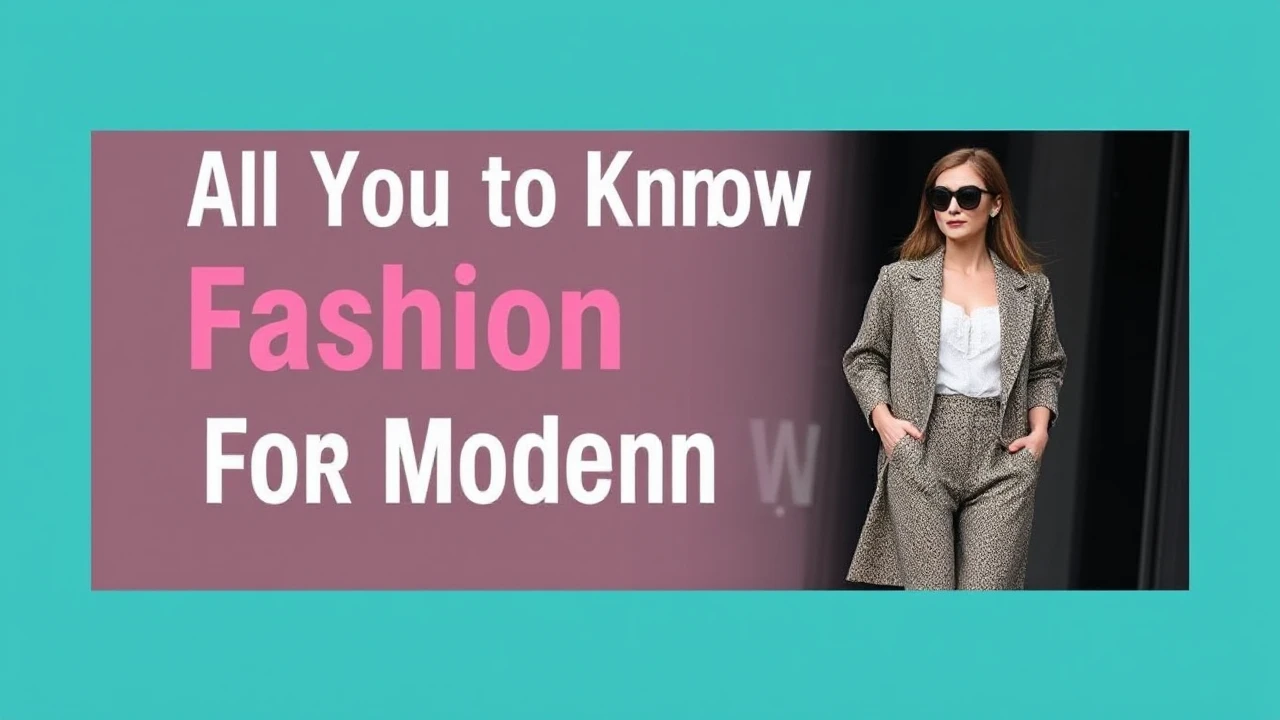All You Need to Know to Fashion Trends for the Modern Woman